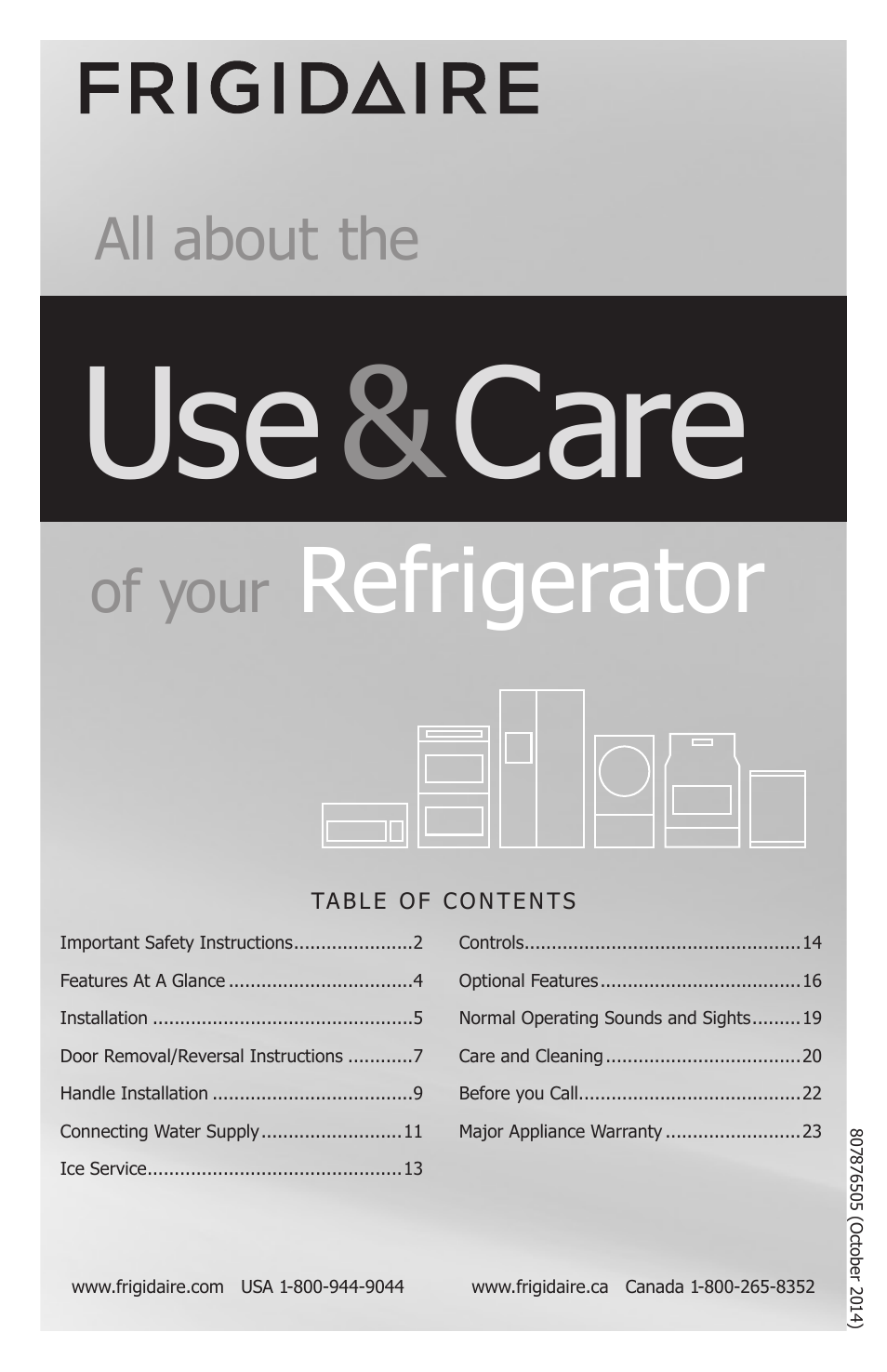 FRIGIDAIRE FFHT1831QE User Manual | 23 pages