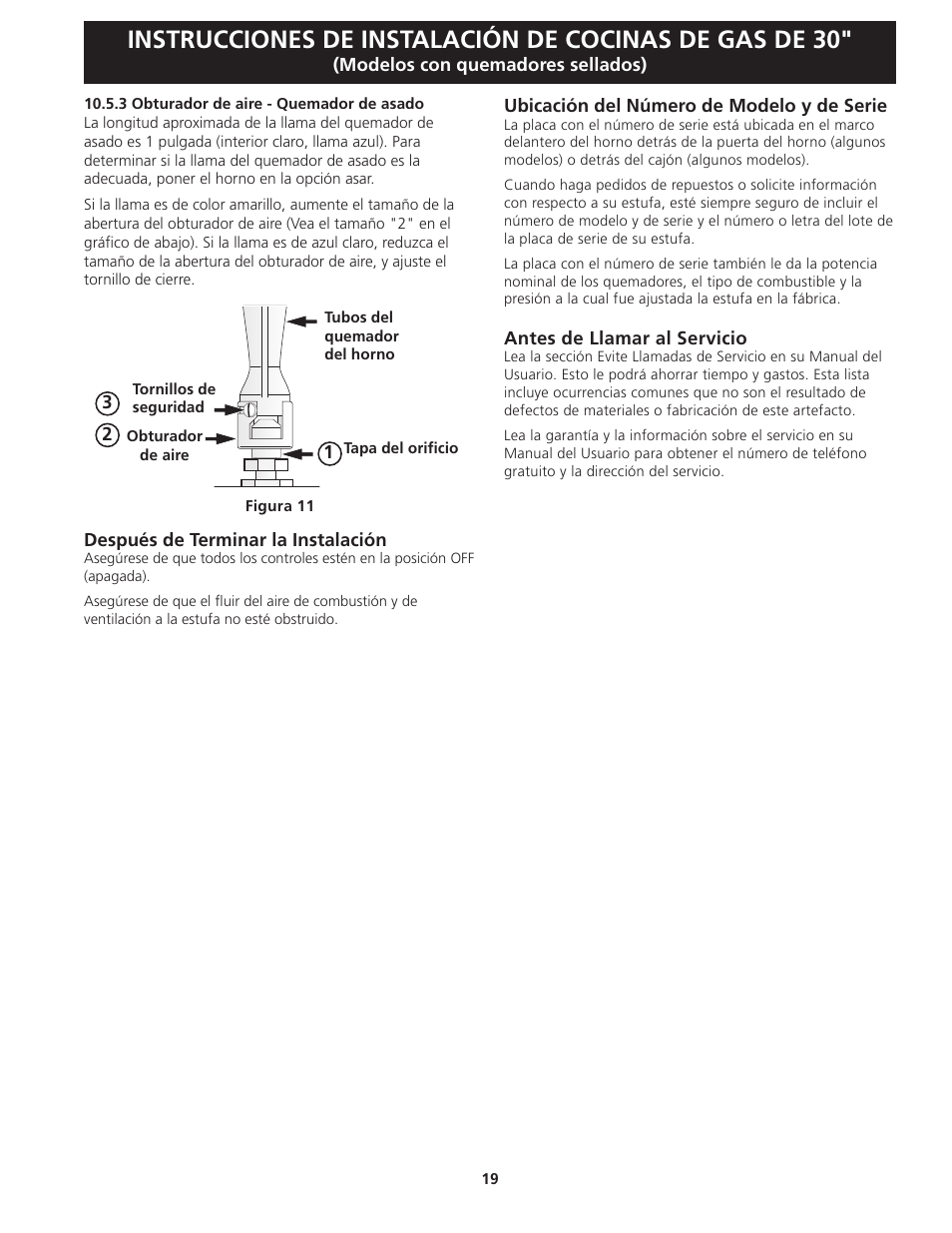 FRIGIDAIRE FFGS3025LS User Manual | Page 19 / 32