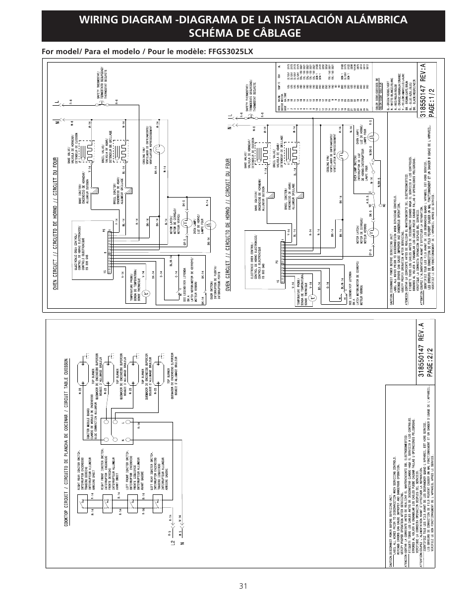 FRIGIDAIRE FFGS3025LS User Manual | Page 31 / 32