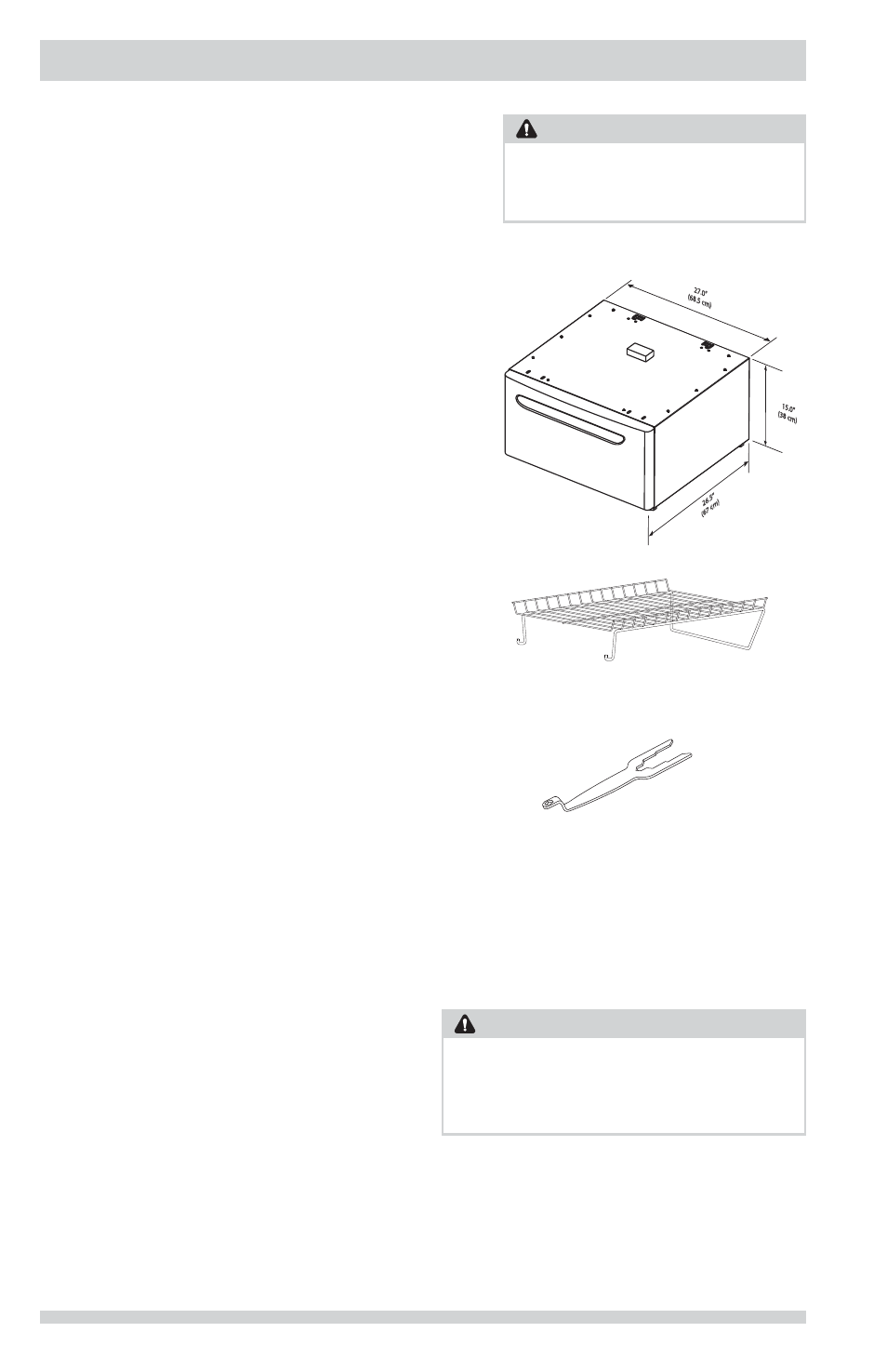 Accessories, Caution, Warning | Replacement parts | FRIGIDAIRE FFSE5115PA User Manual | Page 24 / 76