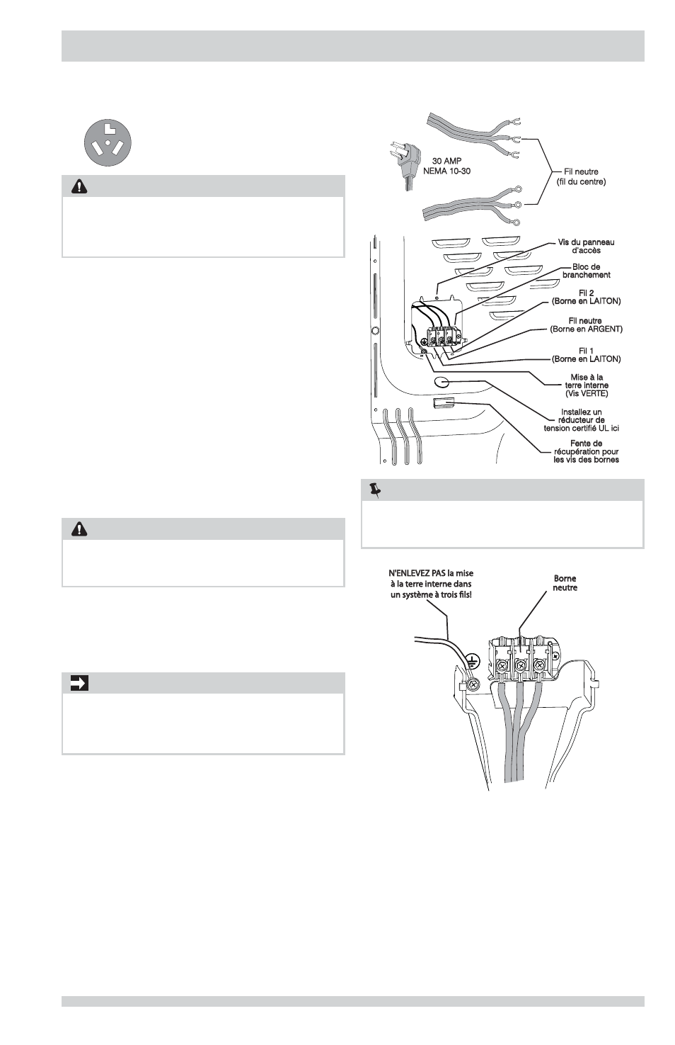 Instructions d’installation, Important, Avertissement | Remarque | FRIGIDAIRE FFSE5115PA User Manual | Page 41 / 76