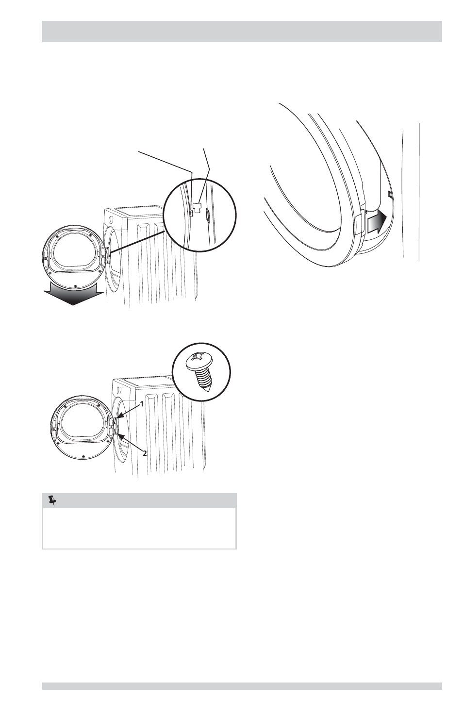 Inversion de la porte, Remarque | FRIGIDAIRE FFSE5115PA User Manual | Page 47 / 76