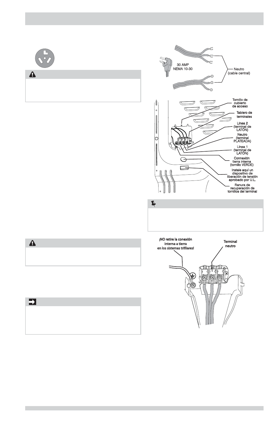 Instrucciones de instalación, Advertencia, Importante | Nota | FRIGIDAIRE FFSE5115PA User Manual | Page 65 / 76