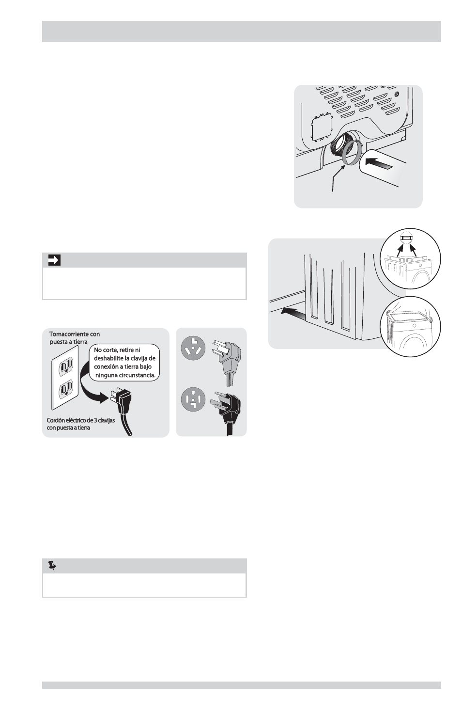 Instrucciones de instalación, Nota, Importante | FRIGIDAIRE FFSE5115PA User Manual | Page 67 / 76