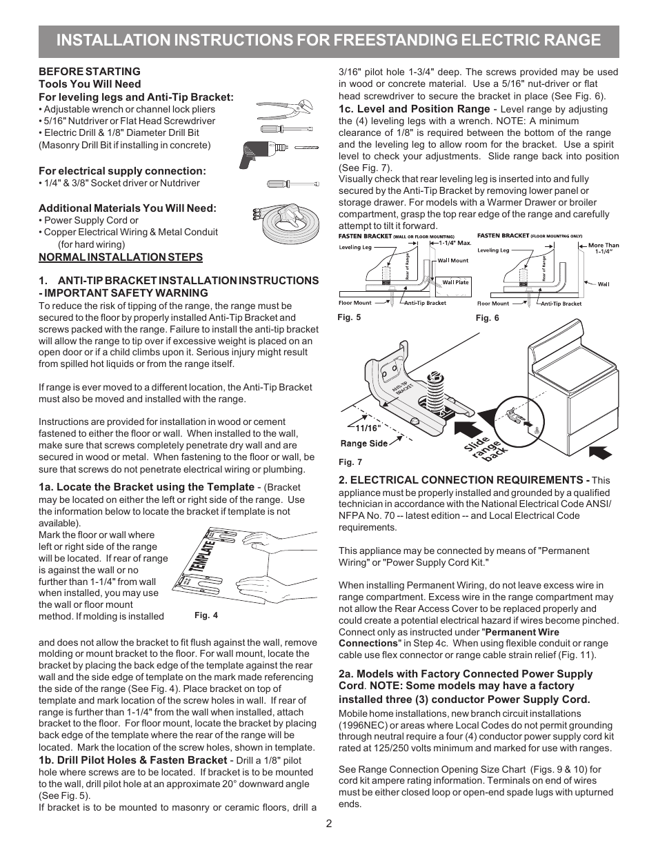 FRIGIDAIRE FGIF3061NF User Manual | Page 2 / 8