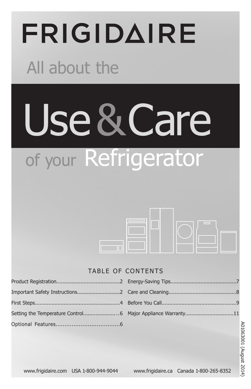 FRIGIDAIRE FFRU17B2QW User Manual | 12 pages
