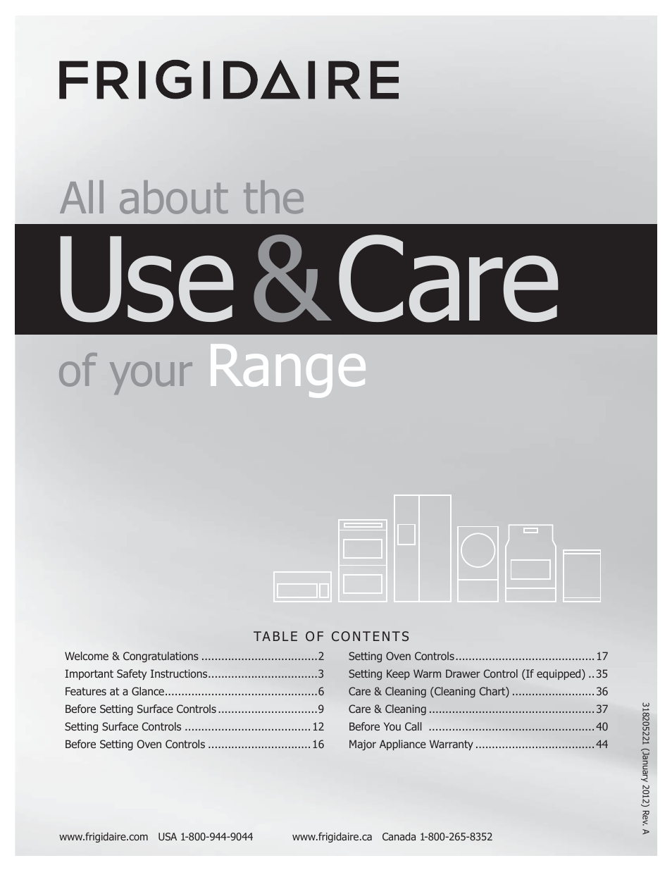 FRIGIDAIRE FGEF304DKB User Manual | 40 pages