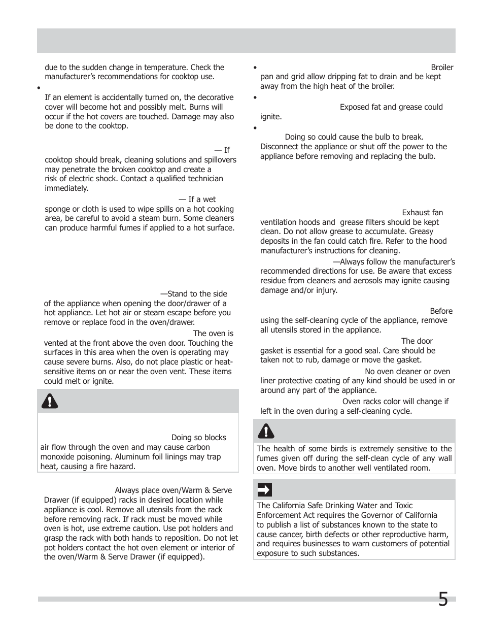Important safety instructions, Warning, Caution | Important safety notice, Save these instructions for future reference | FRIGIDAIRE FGEF304DKB User Manual | Page 5 / 40