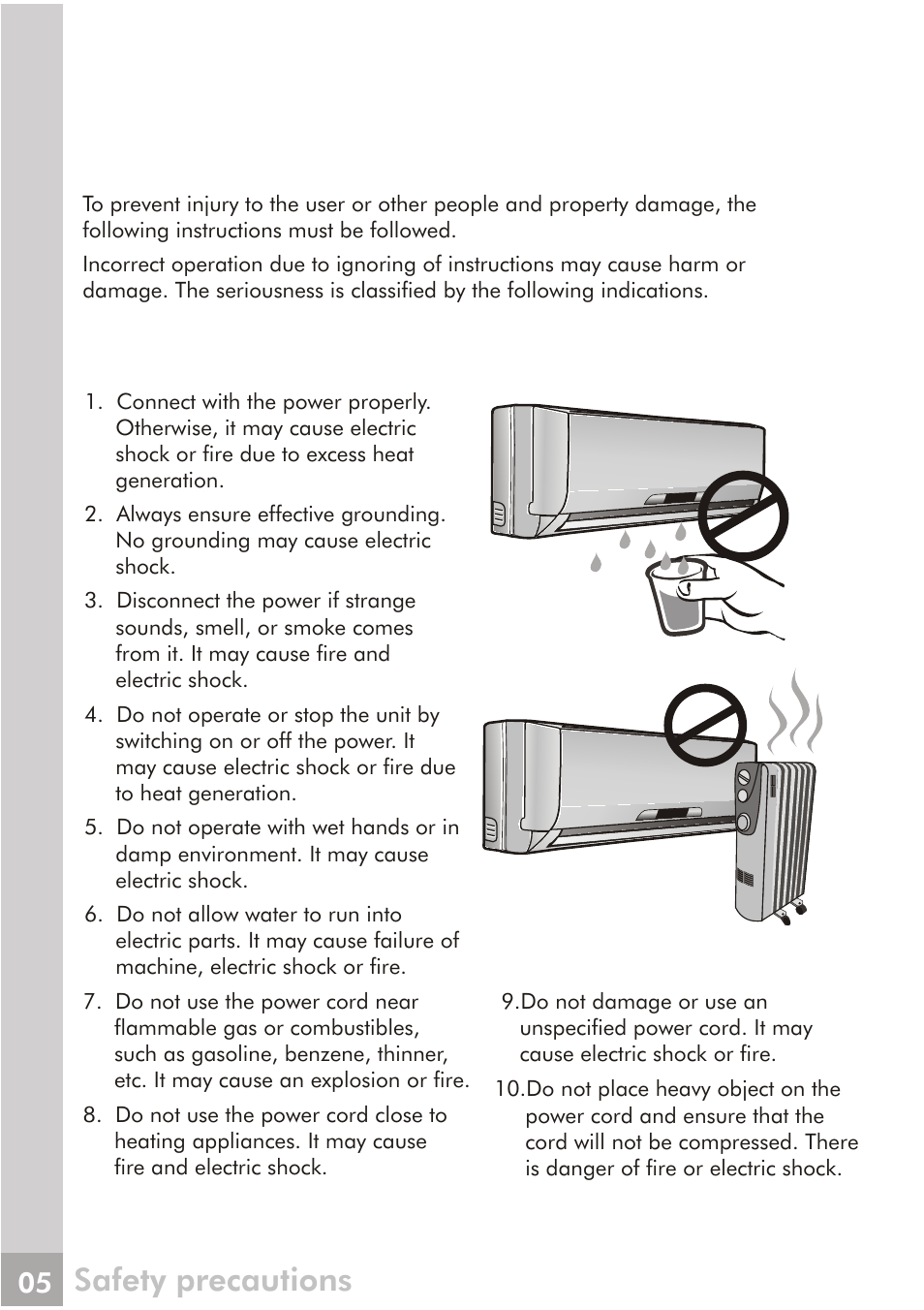 Safety precautions | FRIGIDAIRE FRS093LS1 User Manual | Page 6 / 28