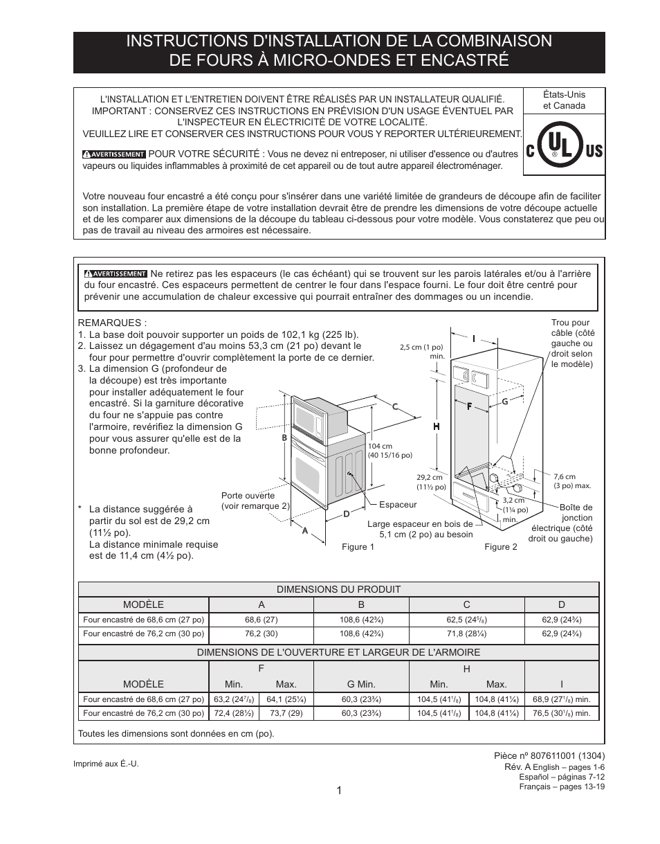 FRIGIDAIRE FGMC3065PB User Manual | Page 13 / 18