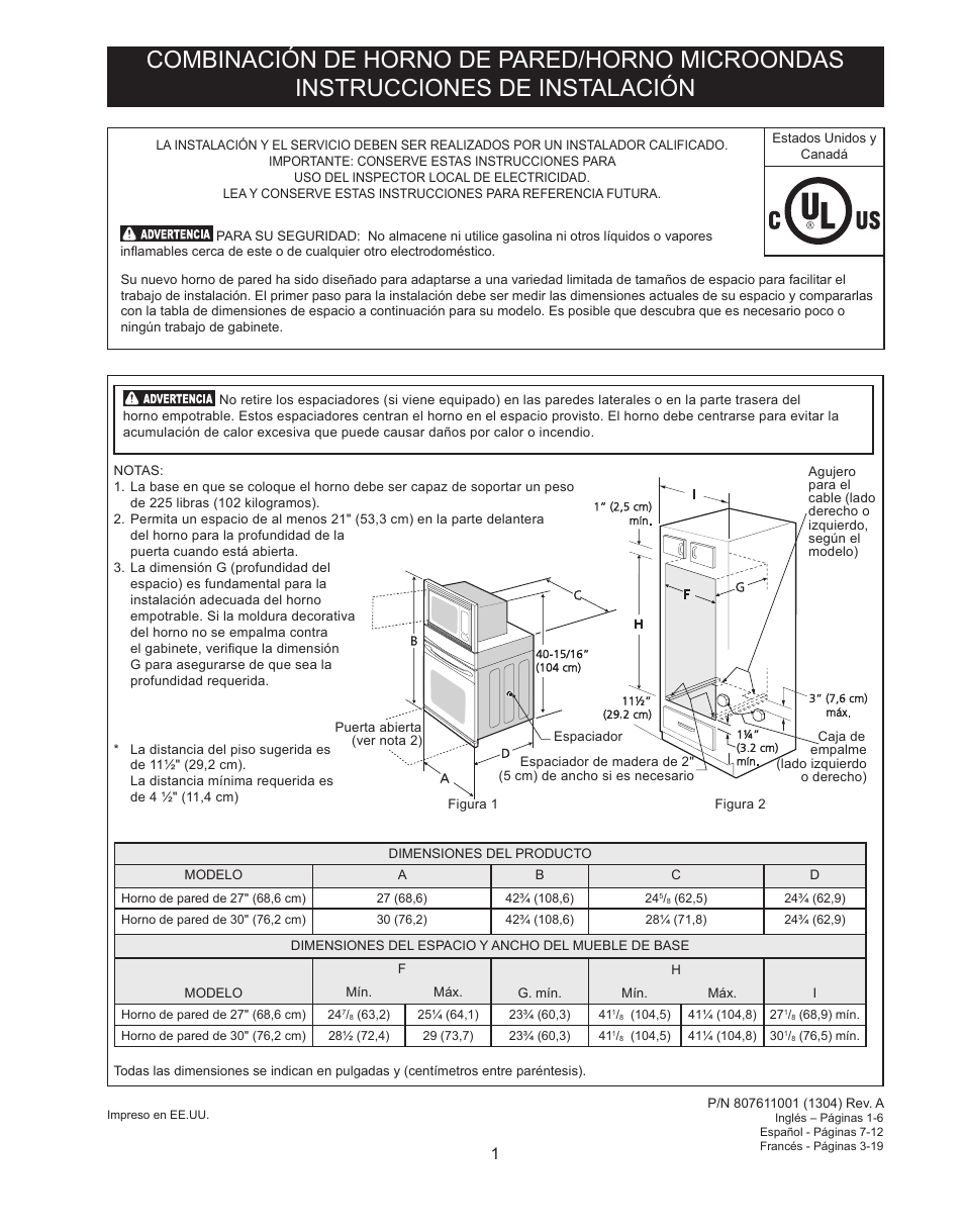 FRIGIDAIRE FGMC3065PB User Manual | Page 7 / 18