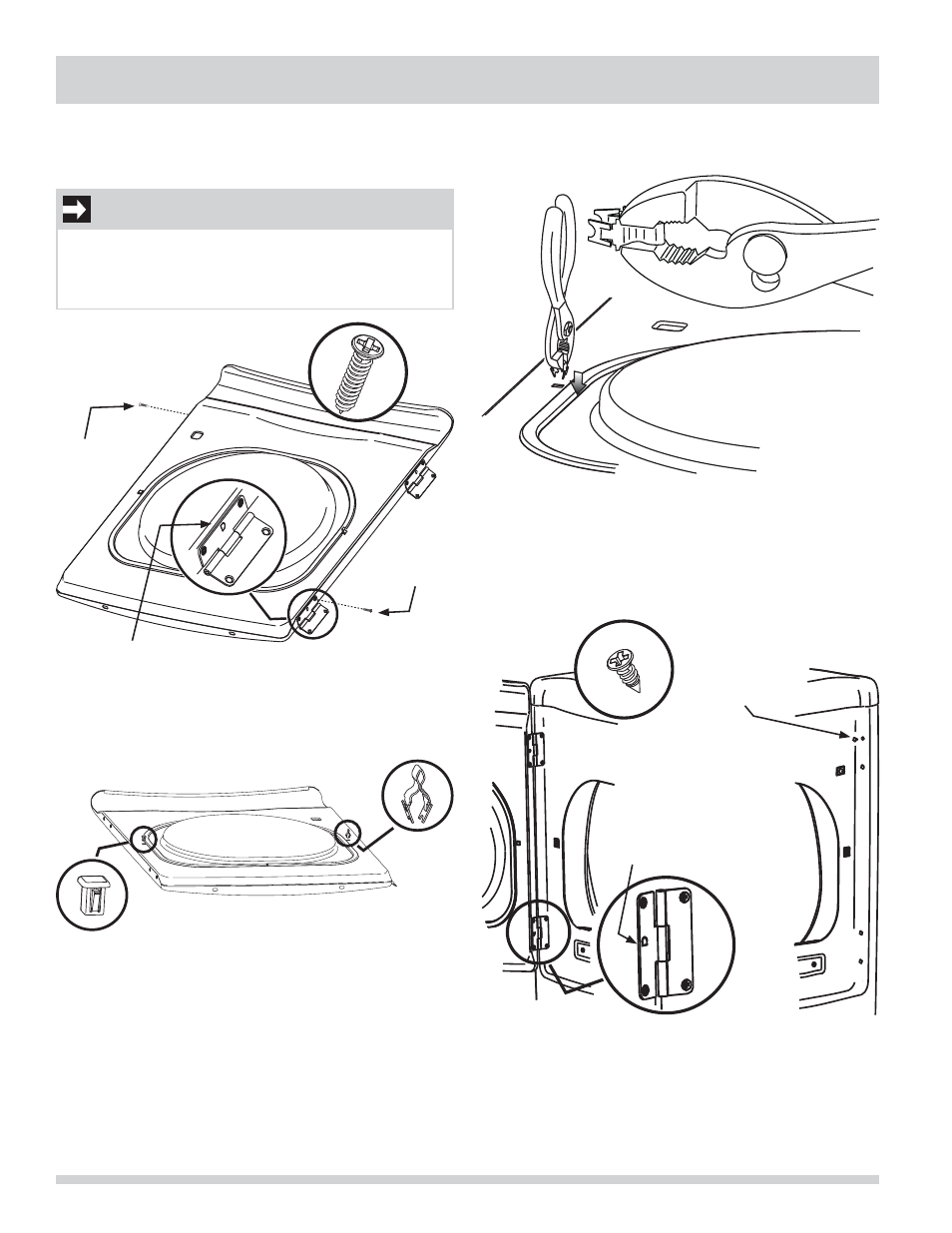 Reversing door, Important | FRIGIDAIRE FARE4044MW User Manual | Page 18 / 40