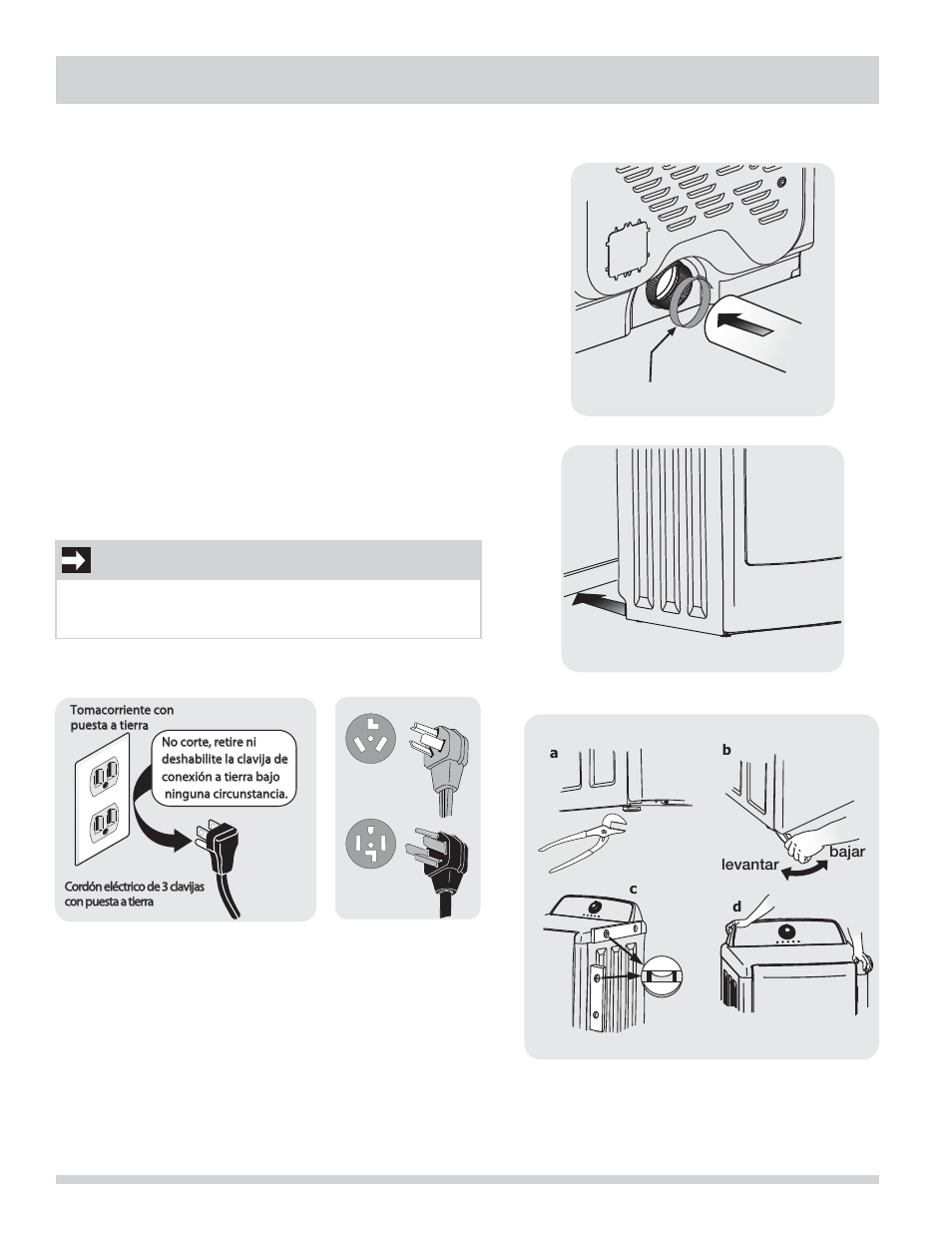 Instrucciones de instalación, Importante | FRIGIDAIRE FARE4044MW User Manual | Page 36 / 40