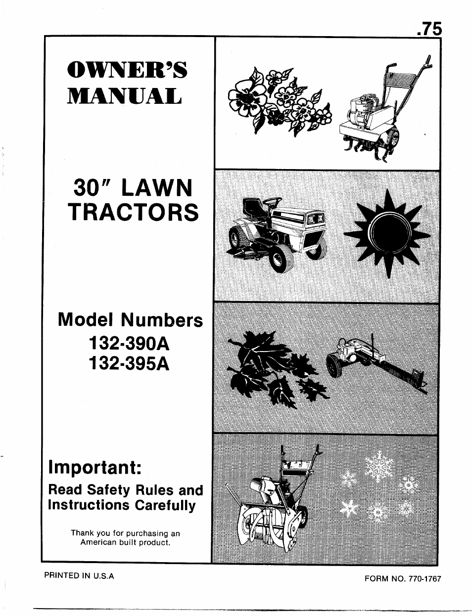 Bolens 132-395A User Manual | 32 pages