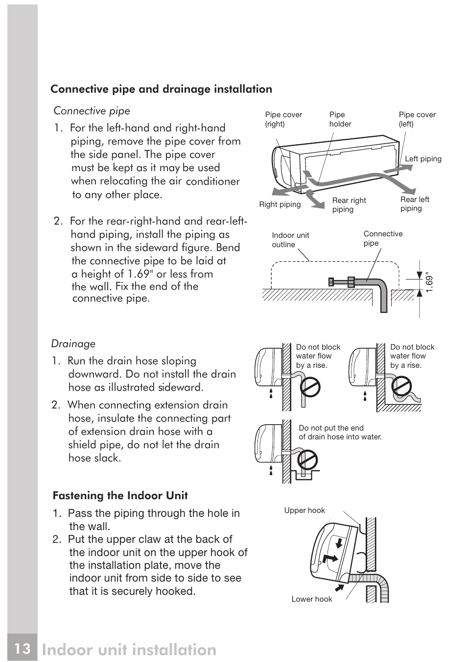 Indoor unit installation | FRIGIDAIRE FRS18PYS2 User Manual | Page 11 / 25