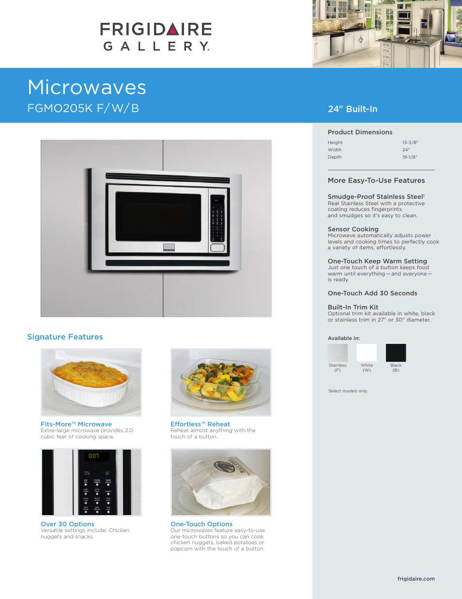 FRIGIDAIRE FGMO205KF User Manual | 7 pages