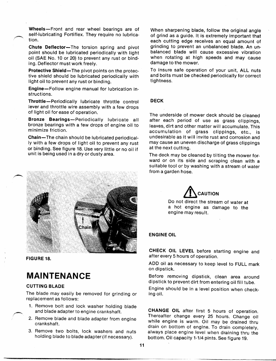 Figureis, Maintenance | Bolens 120-270A User Manual | Page 11 / 17