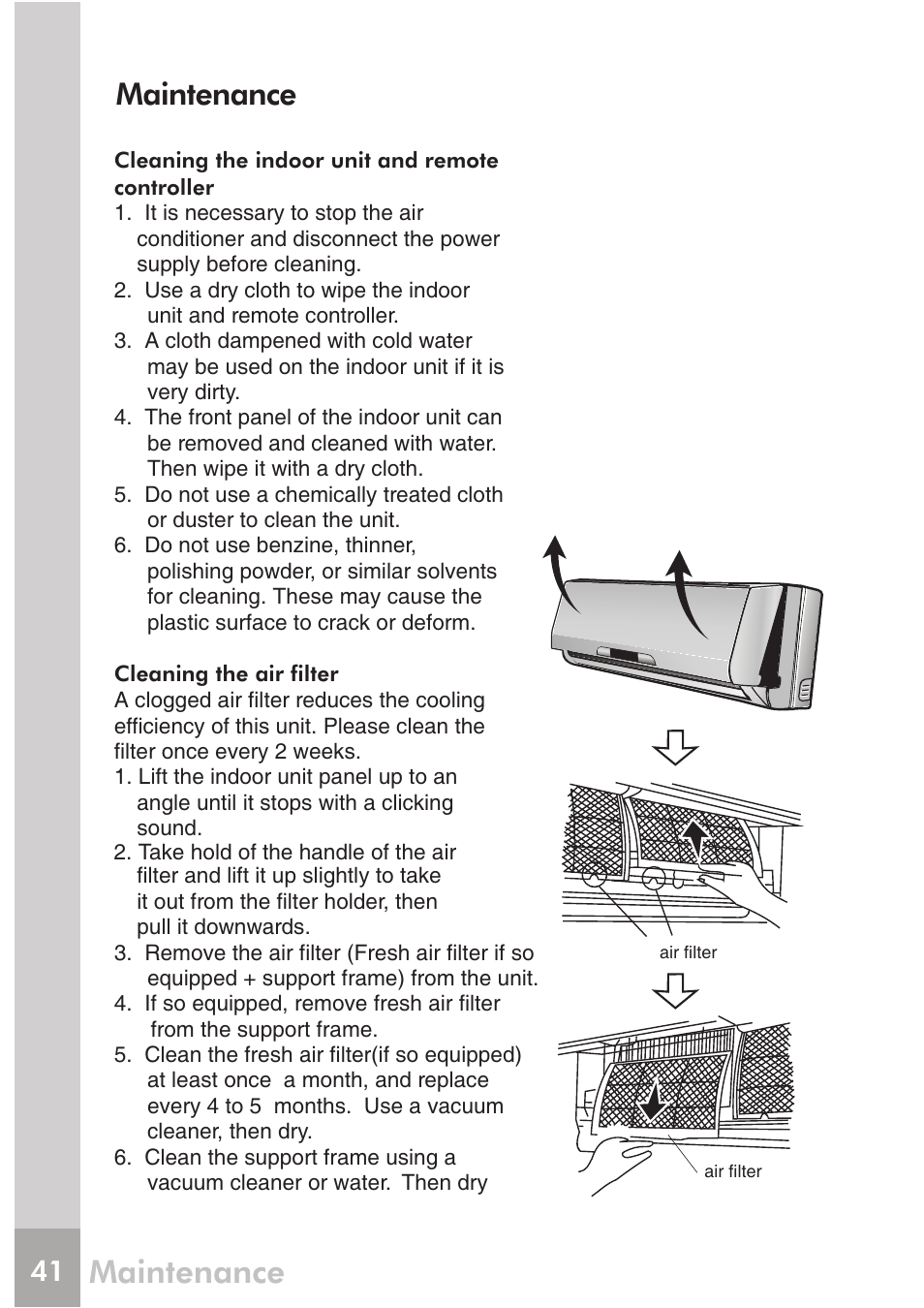 Maintenance | FRIGIDAIRE FRS12PYS1 User Manual | Page 21 / 27