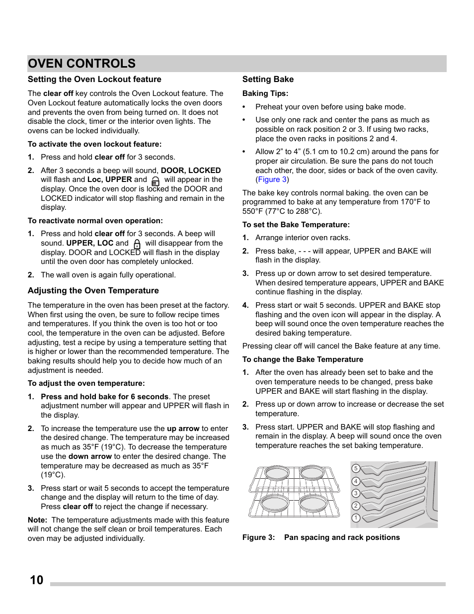 10 oven controls | FRIGIDAIRE FFET2725PS User Manual | Page 10 / 24