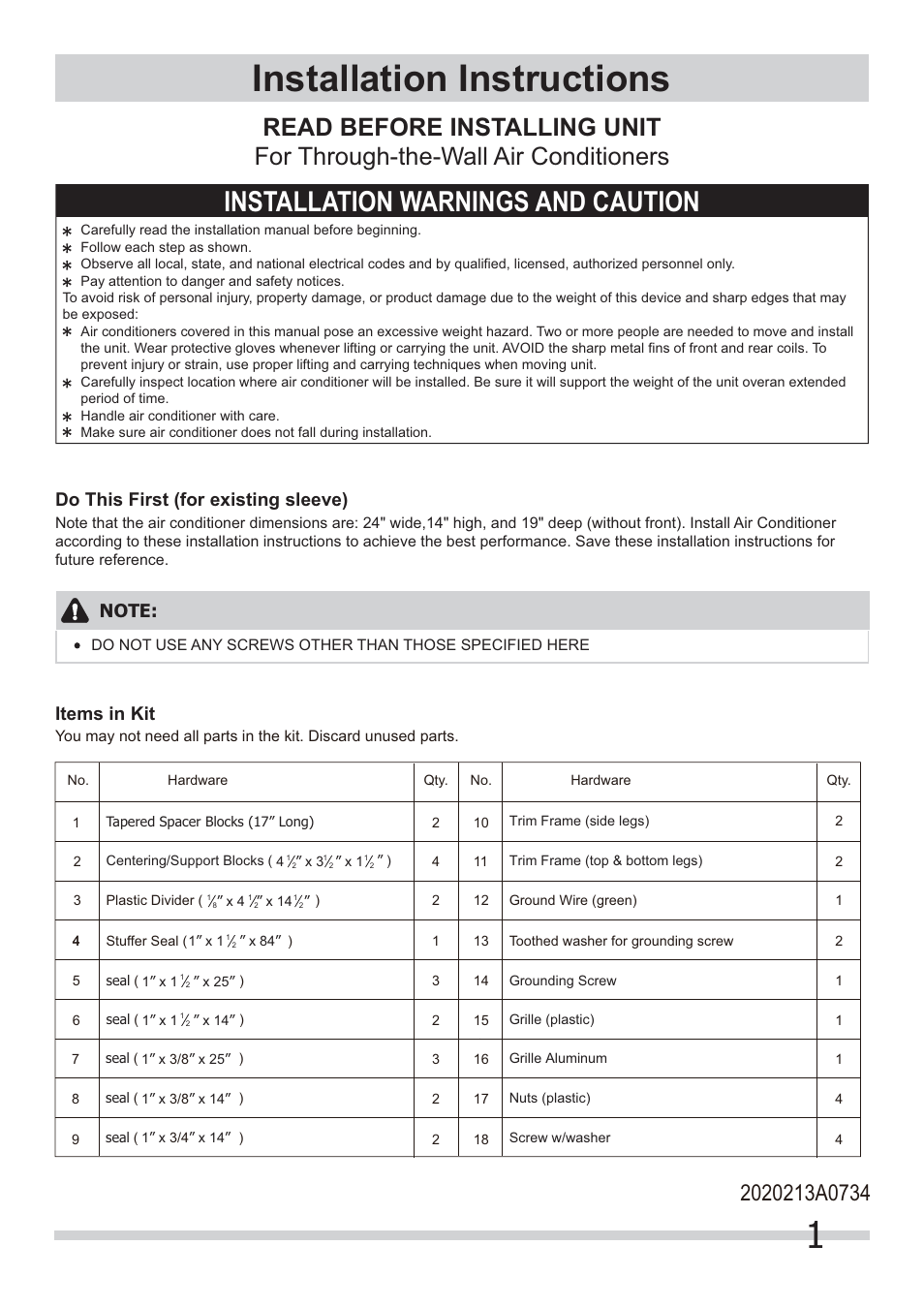 FRIGIDAIRE FRA144HT2 User Manual | 14 pages