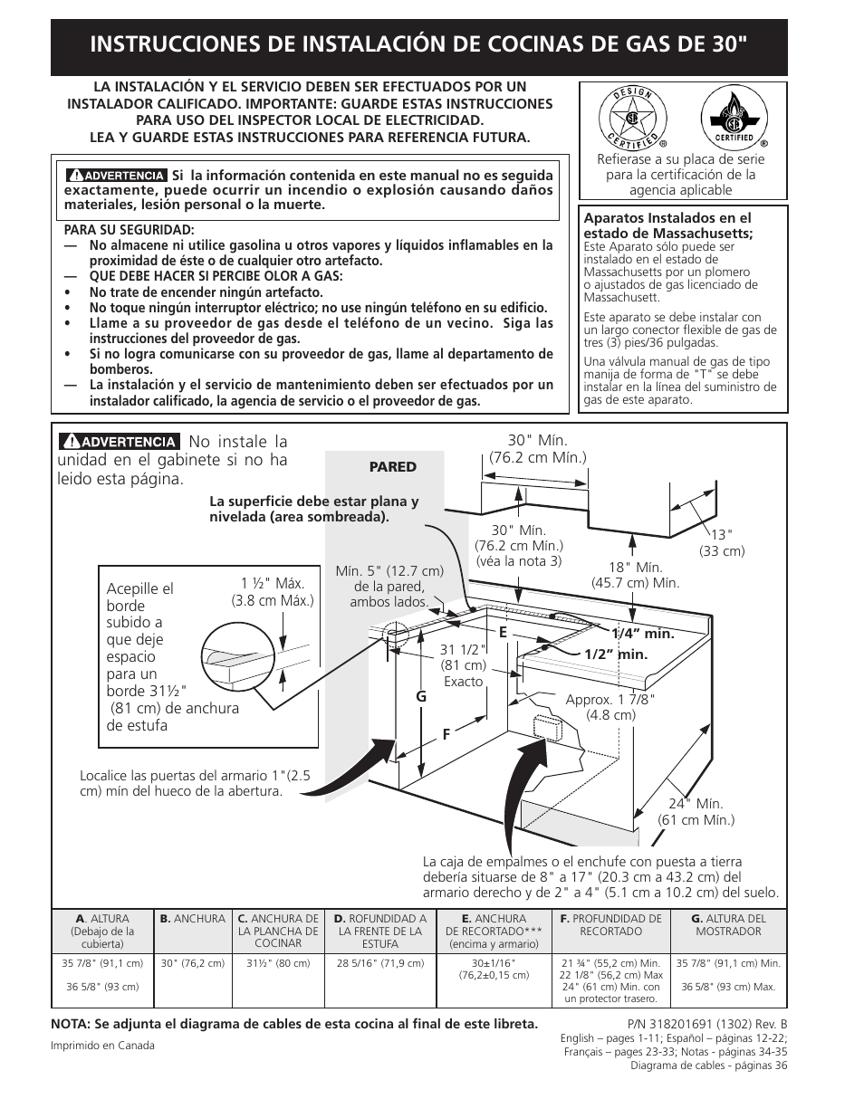 FRIGIDAIRE FGGS3045KF User Manual | Page 12 / 36