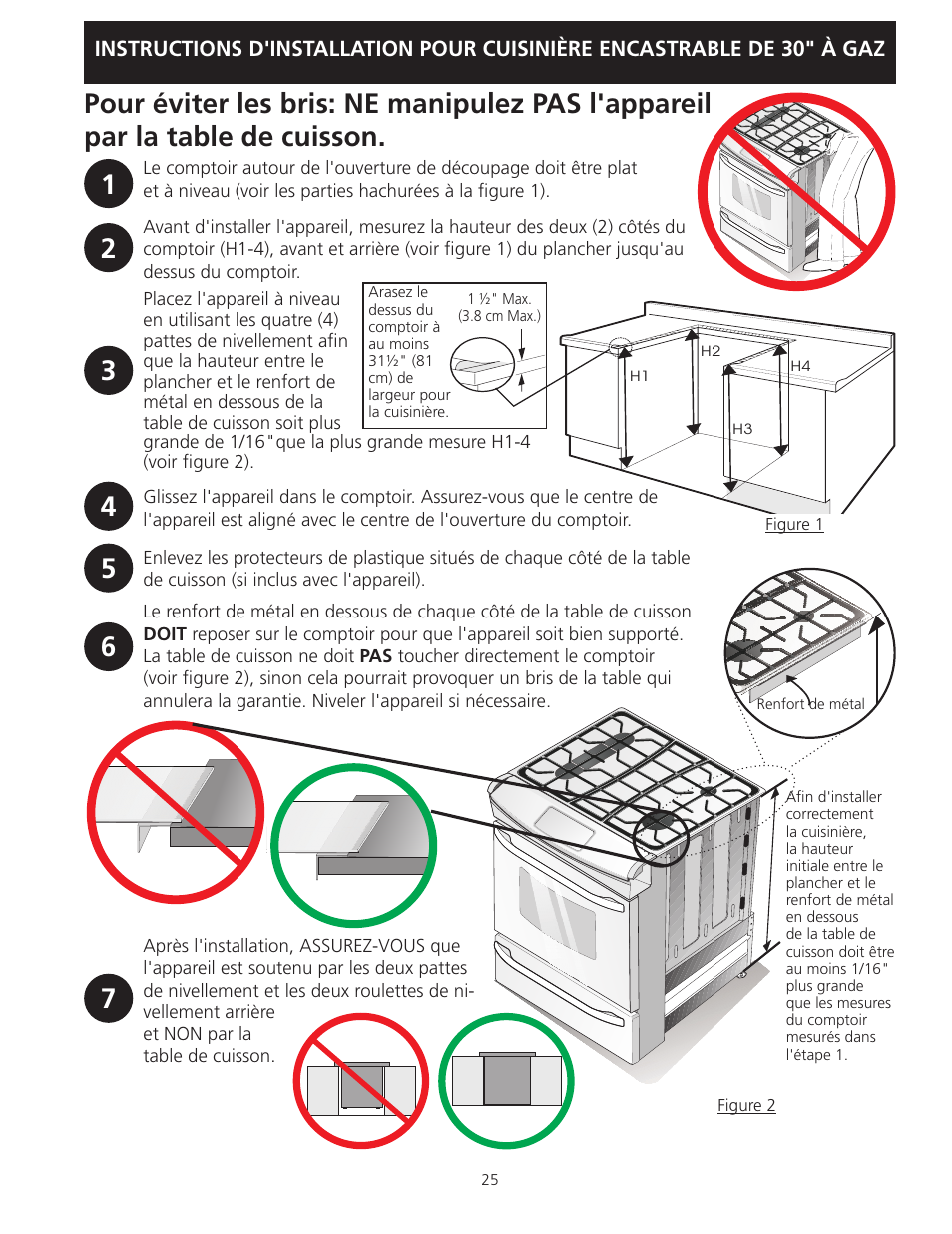 FRIGIDAIRE FGGS3045KF User Manual | Page 25 / 36