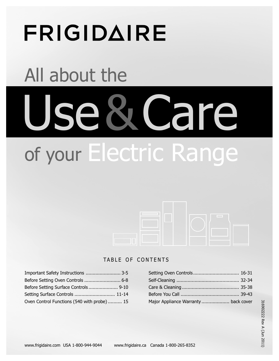 FRIGIDAIRE FGEF3055MF User Manual | 44 pages