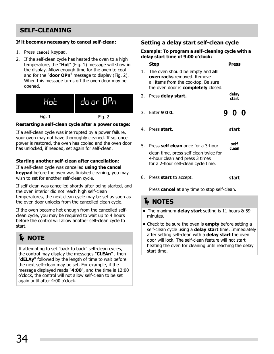 Self-cleaning | FRIGIDAIRE FGEF3055MF User Manual | Page 34 / 44