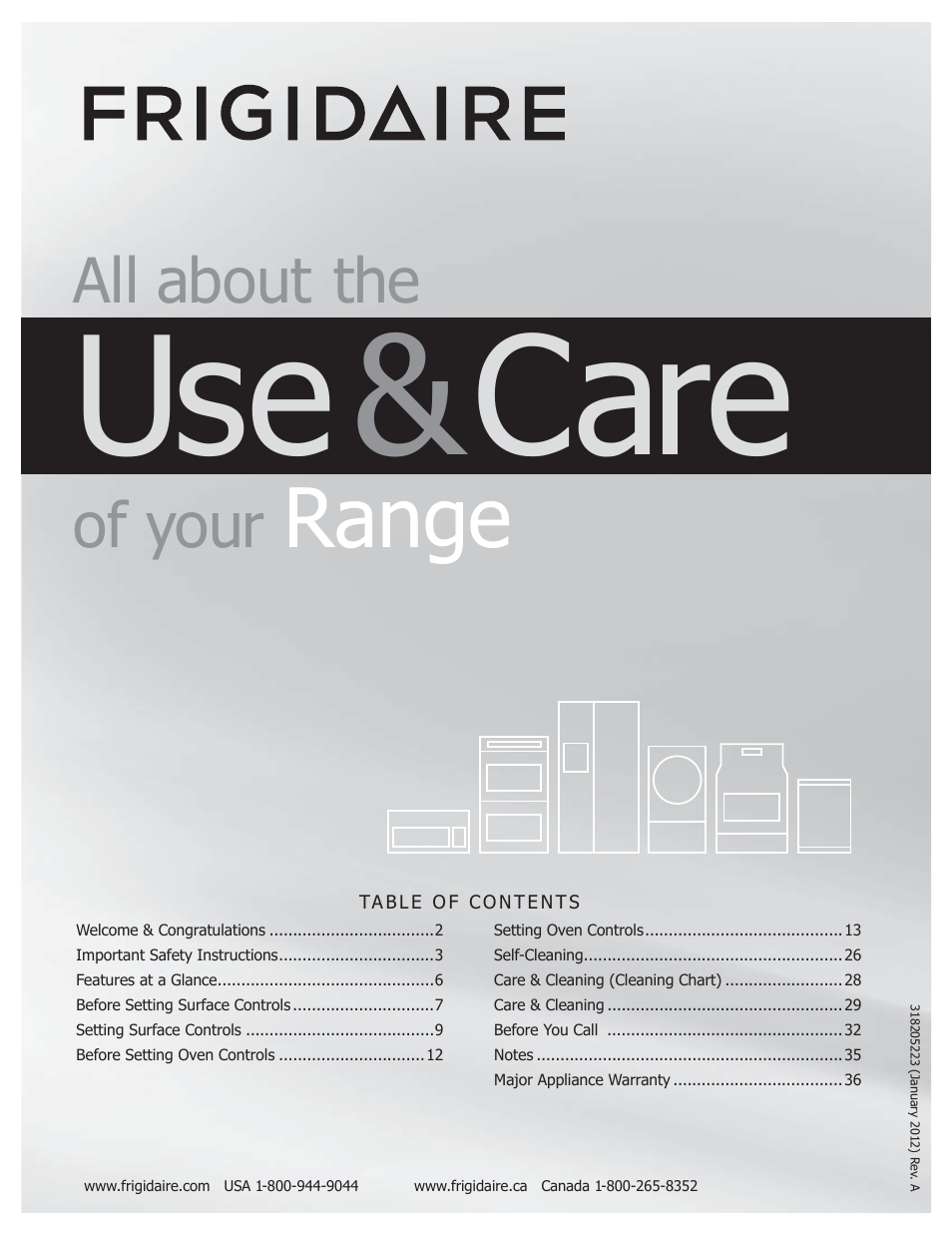 FRIGIDAIRE FGEF306TMB User Manual | 36 pages