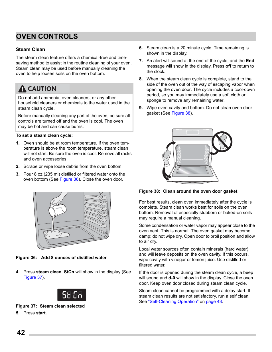 42 oven controls, Caution | FRIGIDAIRE FGES3065PF User Manual | Page 42 / 55