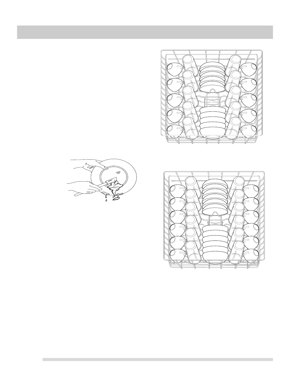 Dish preparation, Loading the top rack, Preparing and loading dishes | FRIGIDAIRE FGHD2455LW User Manual | Page 8 / 20