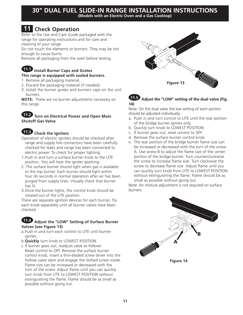 Check operation | FRIGIDAIRE FGDS3065KW User Manual | Page 11 / 40
