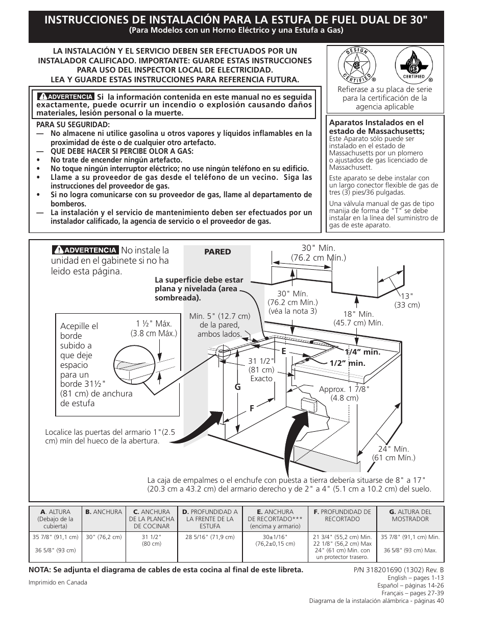 FRIGIDAIRE FGDS3065KW User Manual | Page 14 / 40