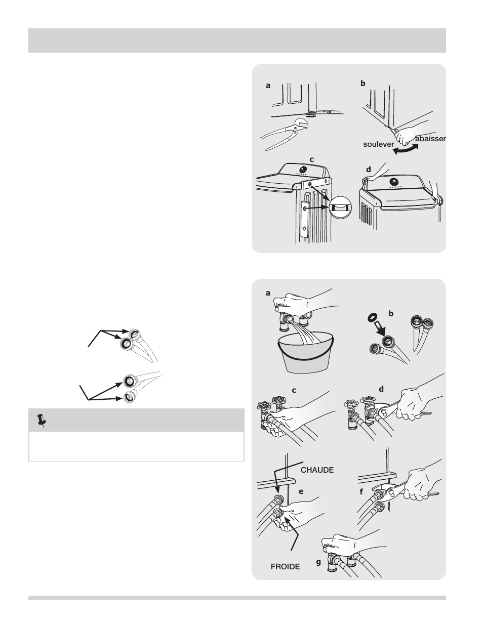 Instructions d’installation, Remarque | FRIGIDAIRE Affinity Washer FAHE1011MW User Manual | Page 18 / 32