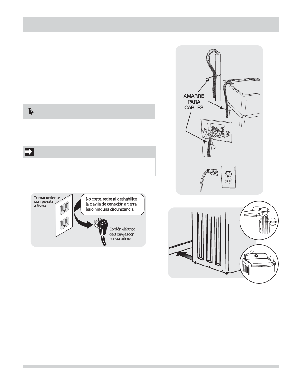 Instrucciones de instalación, Nota, Importante | FRIGIDAIRE Affinity Washer FAHE1011MW User Manual | Page 29 / 32