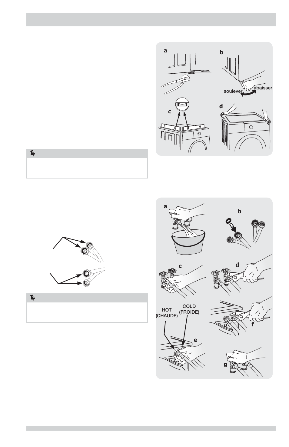 Instructions d’installation, Remarque | FRIGIDAIRE FAFW3801LW User Manual | Page 21 / 36