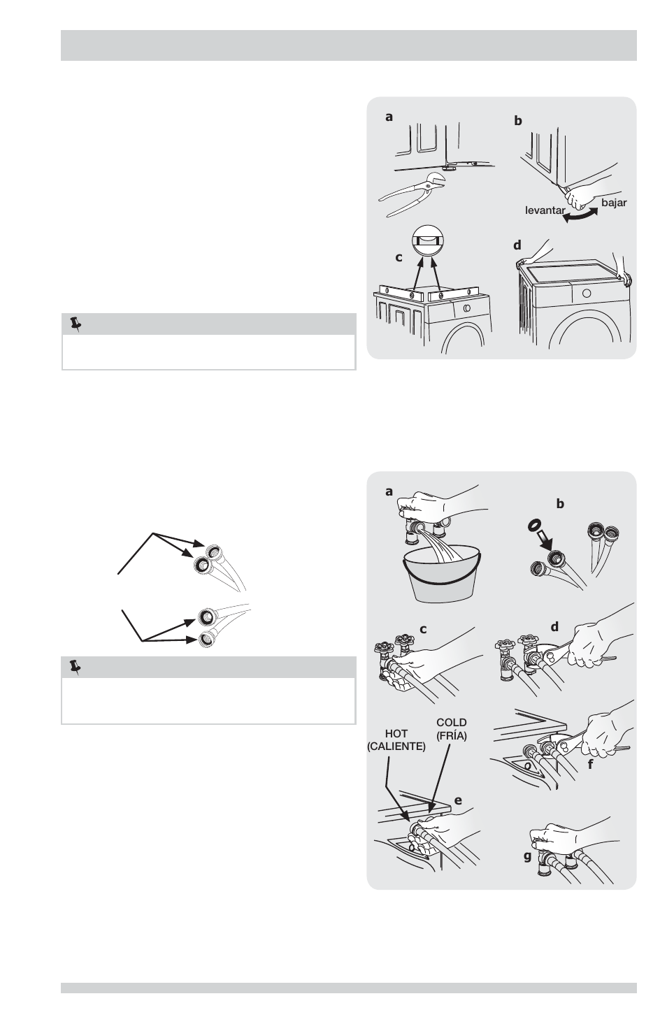 Instrucciones de instalación, Nota | FRIGIDAIRE FAFW3801LW User Manual | Page 33 / 36