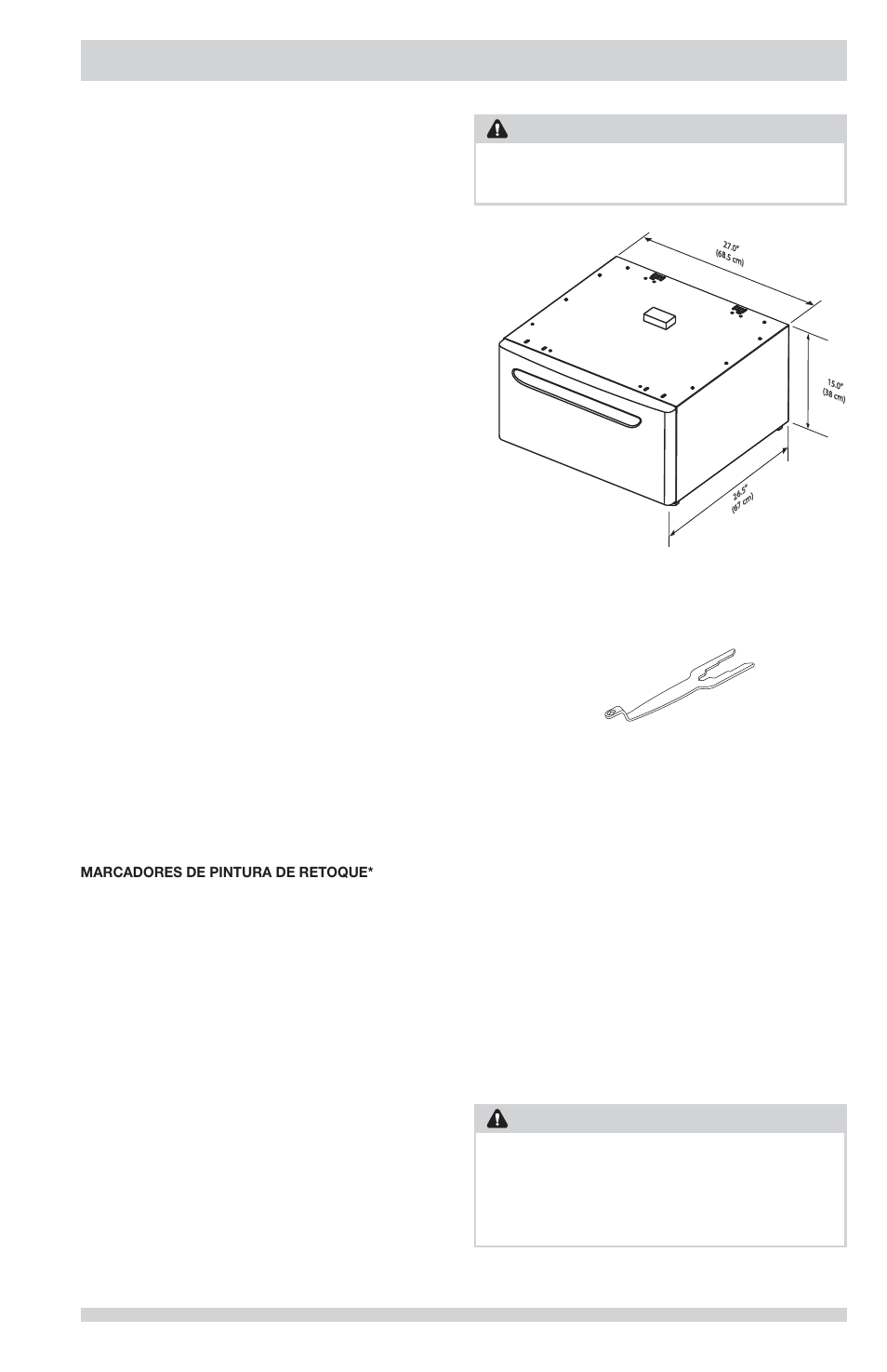 Accesorios, Precaución, Advertencia | Piezas de repuesto | FRIGIDAIRE FAFW3801LW User Manual | Page 35 / 36