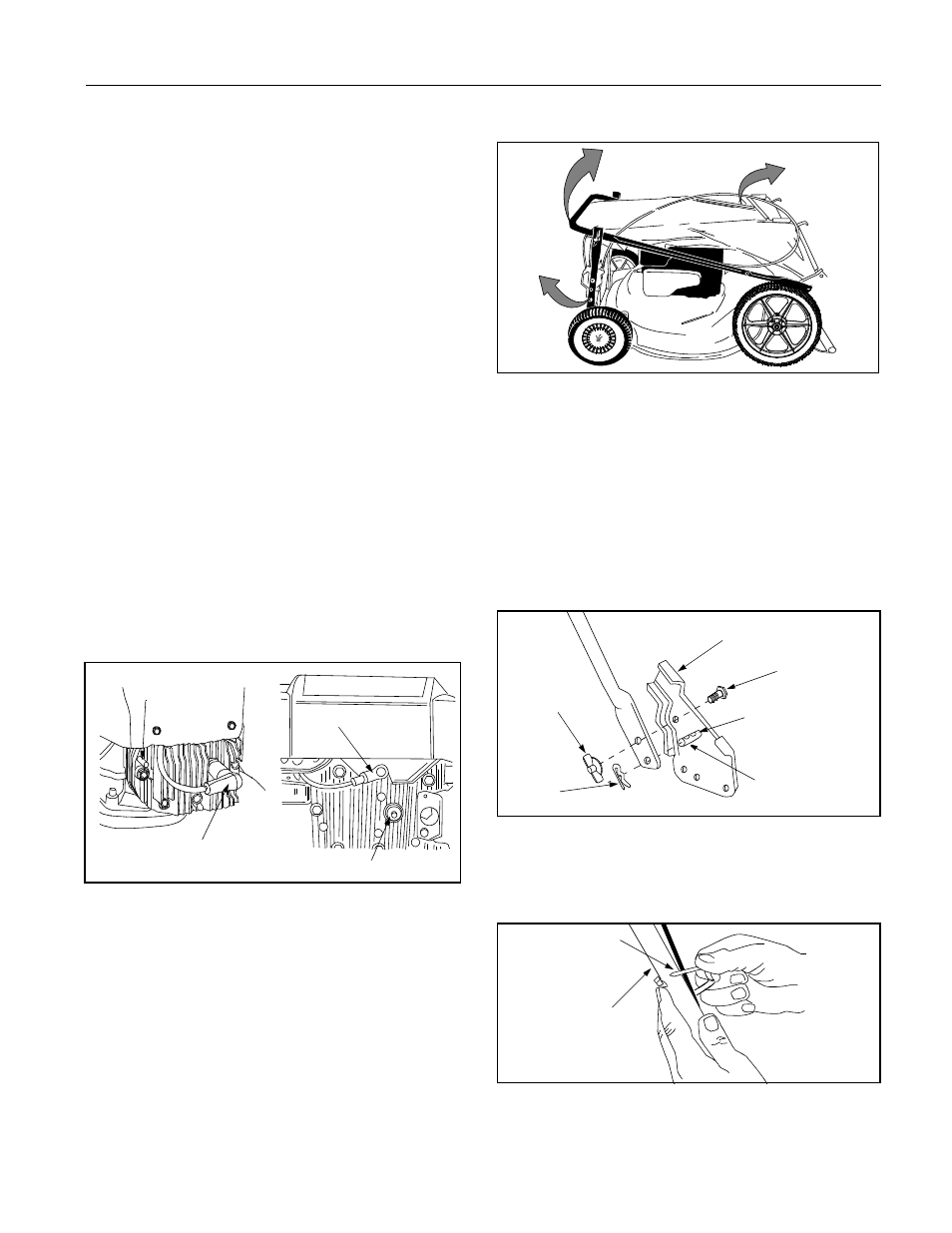 Removing unit from carton, Loose parts in carton, Disconnecting spark plug wire | Setting up your lawn mower | MTD Series 540 User Manual | Page 7 / 20