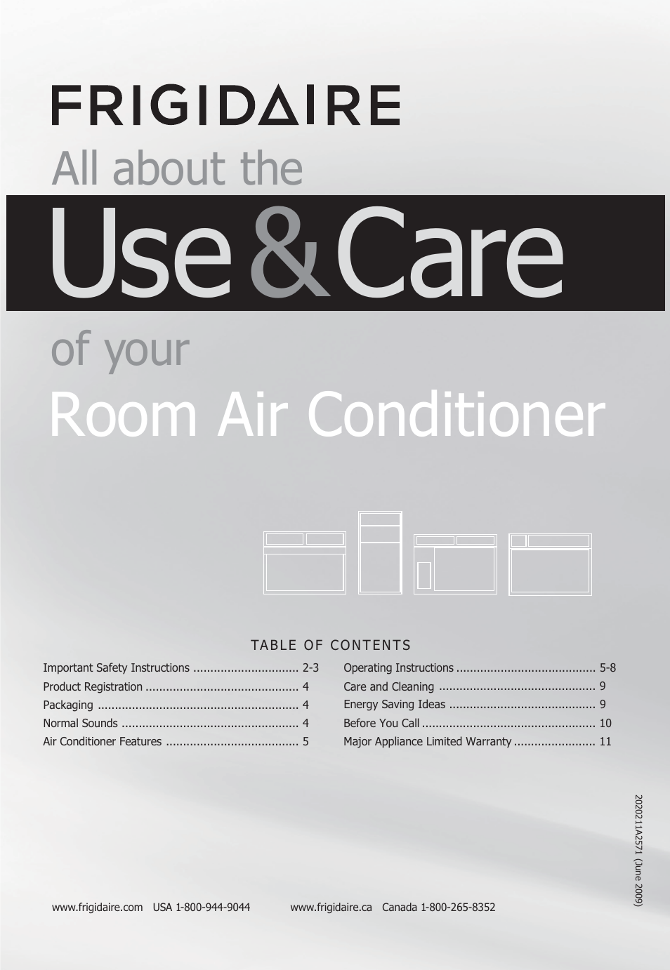 FRIGIDAIRE FFRA0522Q1 User Manual | 11 pages