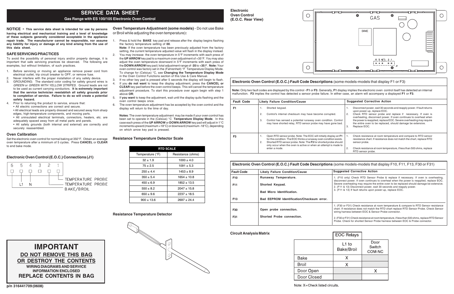 FRIGIDAIRE FFGF3015LB User Manual | 2 pages