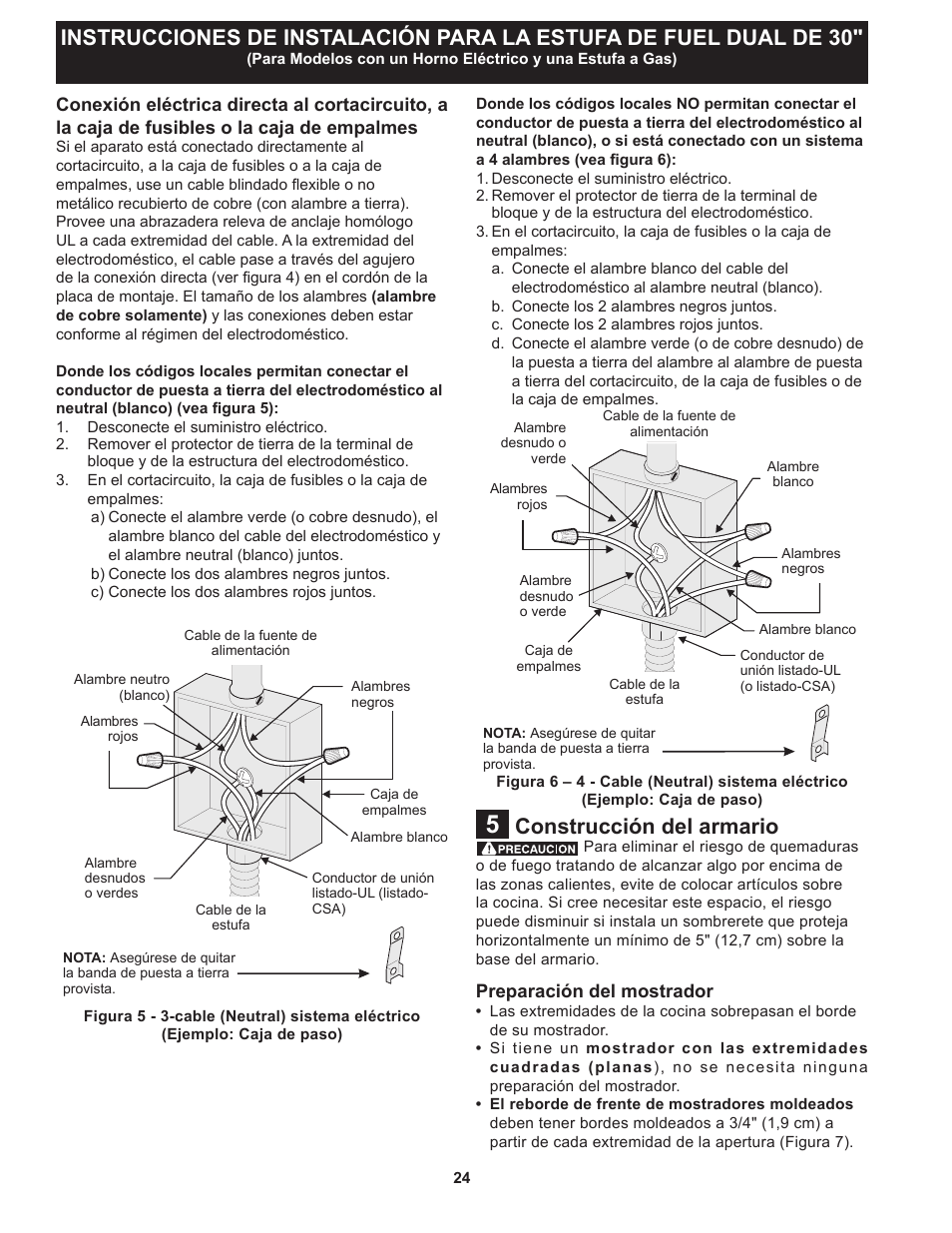 Construcción del armario | FRIGIDAIRE FPDS3085PF User Manual | Page 24 / 48
