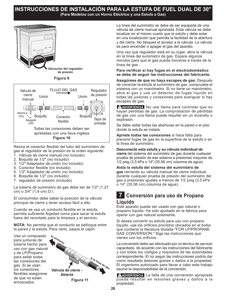 Conversión para uso de propano líquido | FRIGIDAIRE FPDS3085PF User Manual | Page 26 / 48