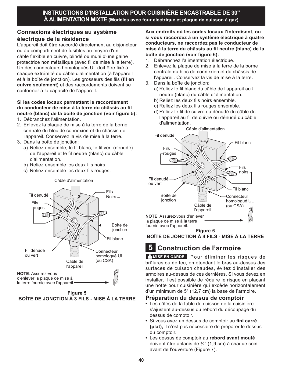 Construction de l’armoire | FRIGIDAIRE FPDS3085PF User Manual | Page 40 / 48