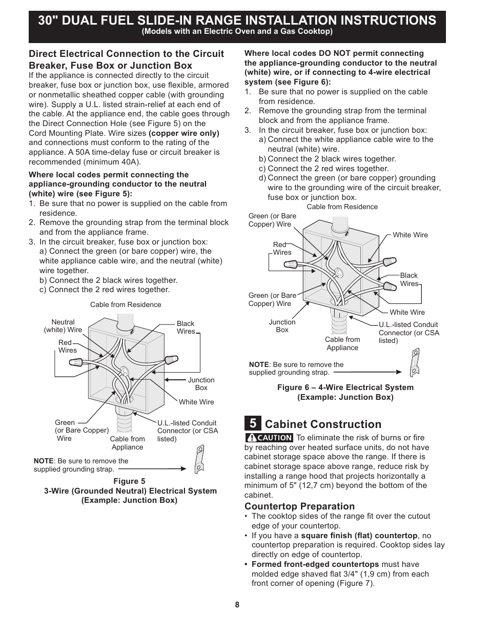 Cabinet construction | FRIGIDAIRE FPDS3085PF User Manual | Page 8 / 48