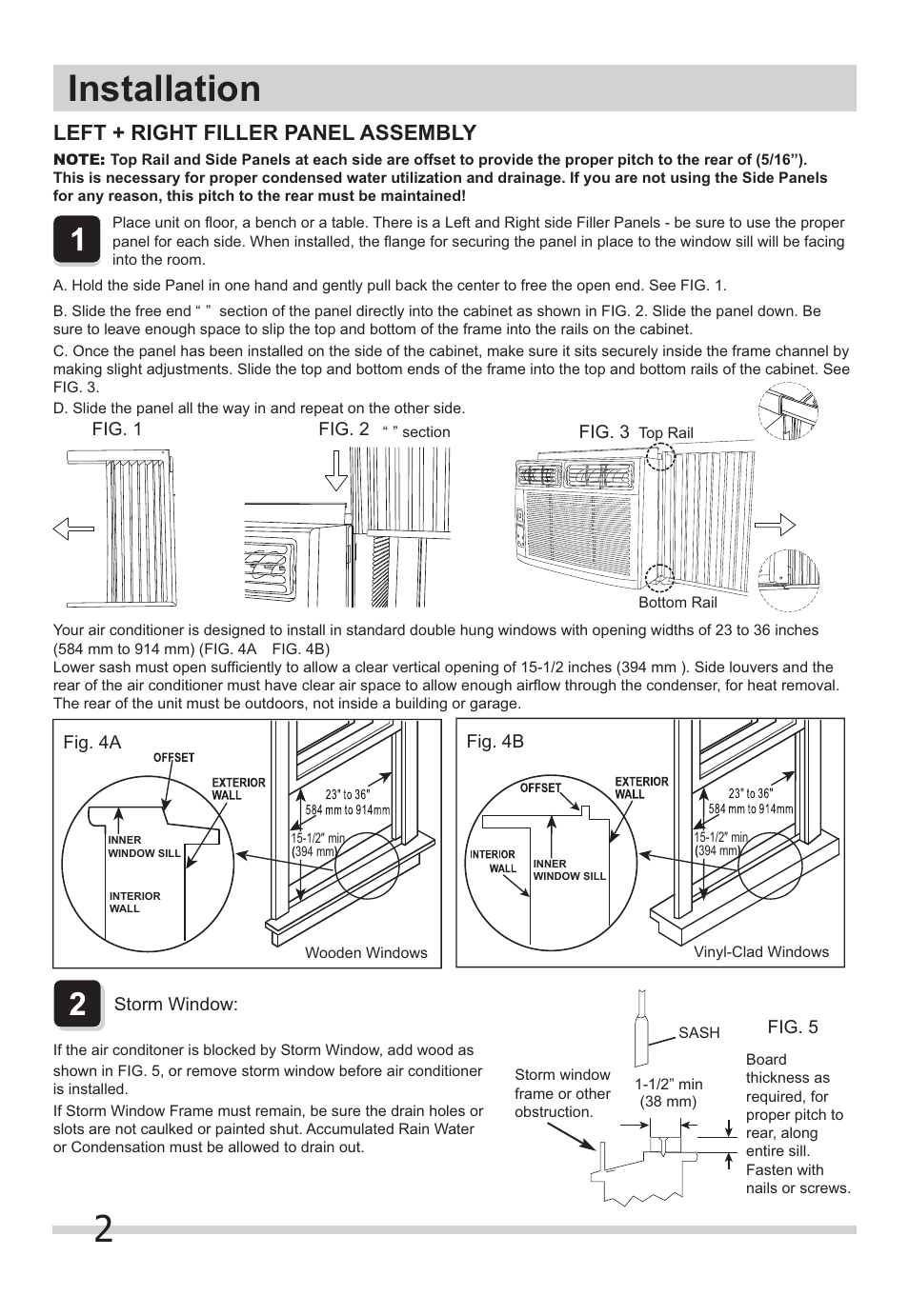 2installation, How to install, Left + right filler panel assembly | FRIGIDAIRE FFRA1222Q1 User Manual | Page 2 / 4