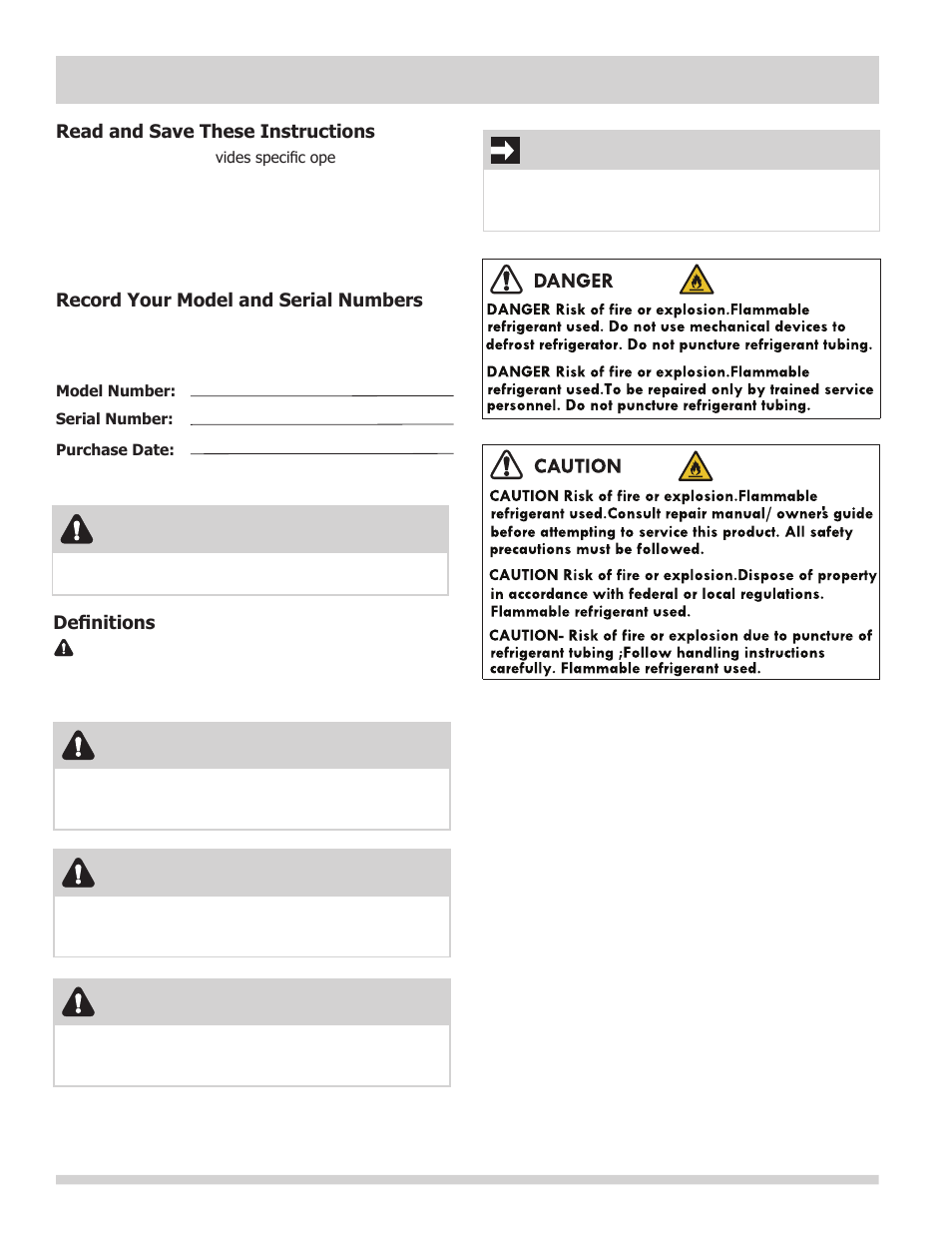 Serial/model #’s - important safety instructions, Warning, Important | Danger, Caution | FRIGIDAIRE FFWC3822QS User Manual | Page 2 / 12