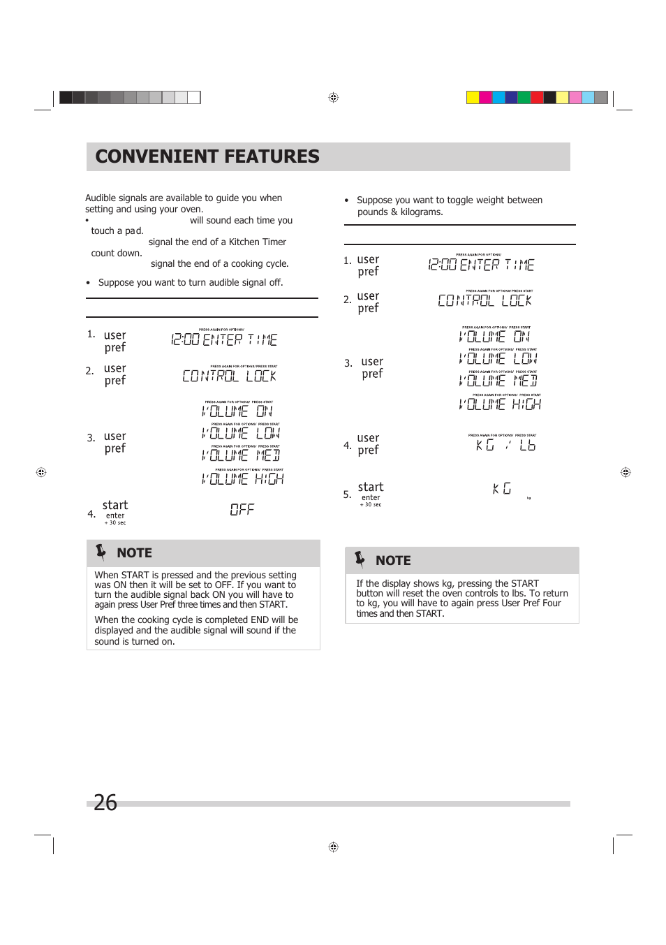 Convenient features | FRIGIDAIRE FGMV175QF User Manual | Page 26 / 33