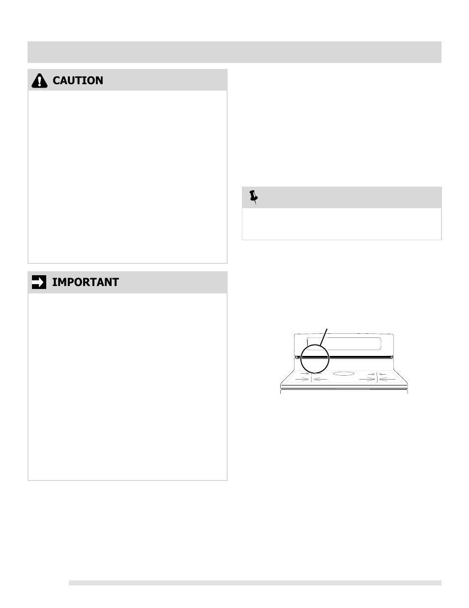 Important, Setting surface controls, Caution | FRIGIDAIRE FGIF3061NF User Manual | Page 14 / 44
