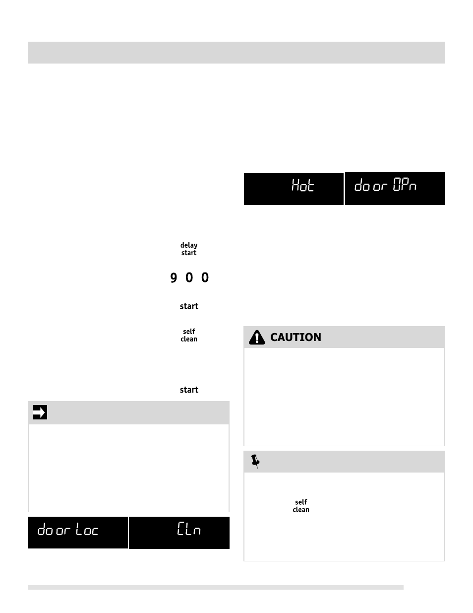 Caution, Self-cleaning | FRIGIDAIRE FGIF3061NF User Manual | Page 35 / 44